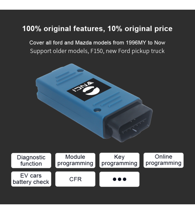 VCM3 diagnostic inerface for Ford/Mazda, it support CAN FD and compatible with origianl software driver.