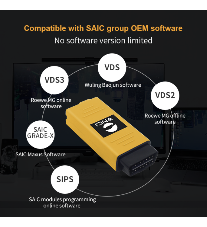 VDI3 diagnostic scanner for Roewe/MG/Wuling/Maxus/Baojun comppatible with origianl VDS/VDS2/VDS3/GRADE-X/SPIS software