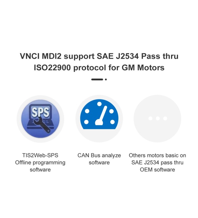 VNCI MDI2 Multiple Diagnostic Interface Scanner, Supports USB/WiFi/WLAN connection and compatible with all G-M Software, CAN FD Protocol